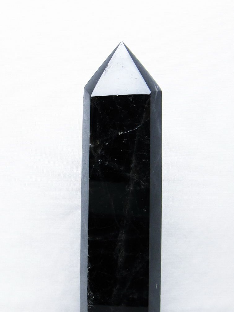1Kg モリオン 純天然 黒水晶 六角柱[T43-8243] 2枚目