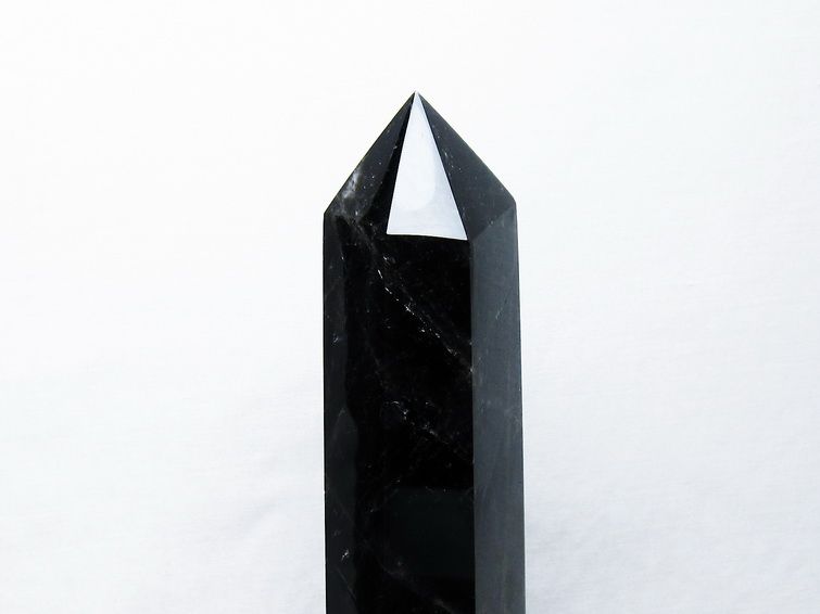 1Kg モリオン 純天然 黒水晶 六角柱[T43-8243] 3枚目