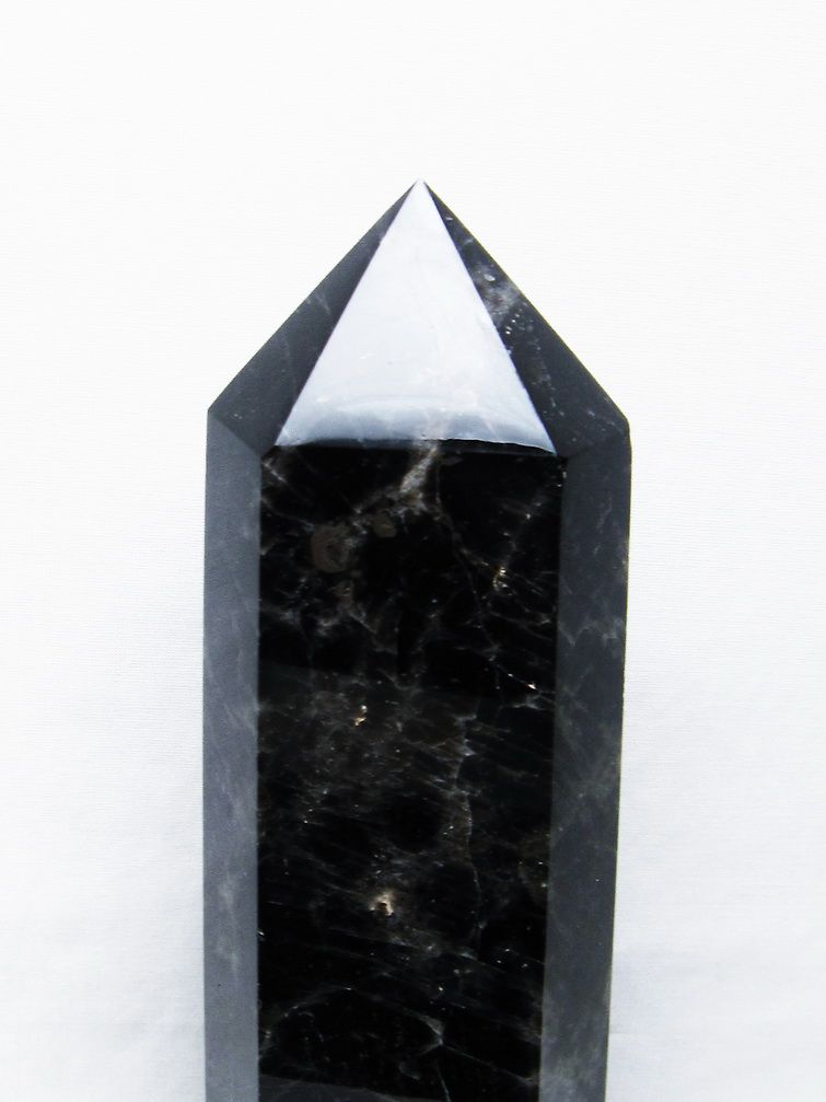 1.9Kg モリオン 純天然 黒水晶 六角柱[T43-8249] 2枚目