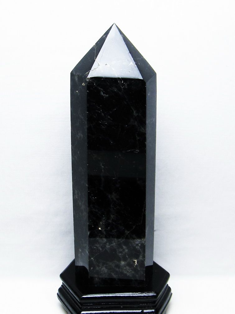 3.1Kg モリオン 純天然 黒水晶 六角柱[T43-8262] 1枚目