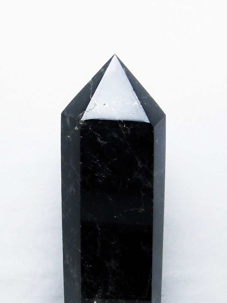 3.1Kg モリオン 純天然 黒水晶 六角柱[T43-8262] 2枚目