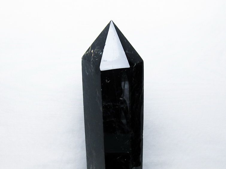3.1Kg モリオン 純天然 黒水晶 六角柱[T43-8262] 3枚目