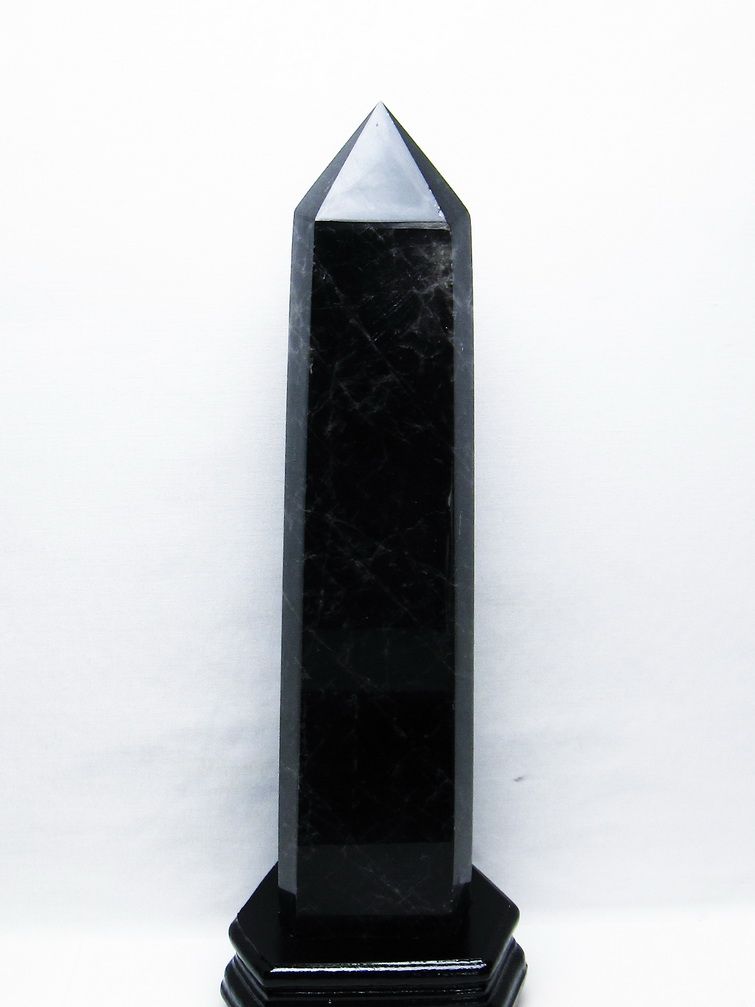 2.5Kg モリオン 純天然 黒水晶 六角柱[T43-8281] 1枚目