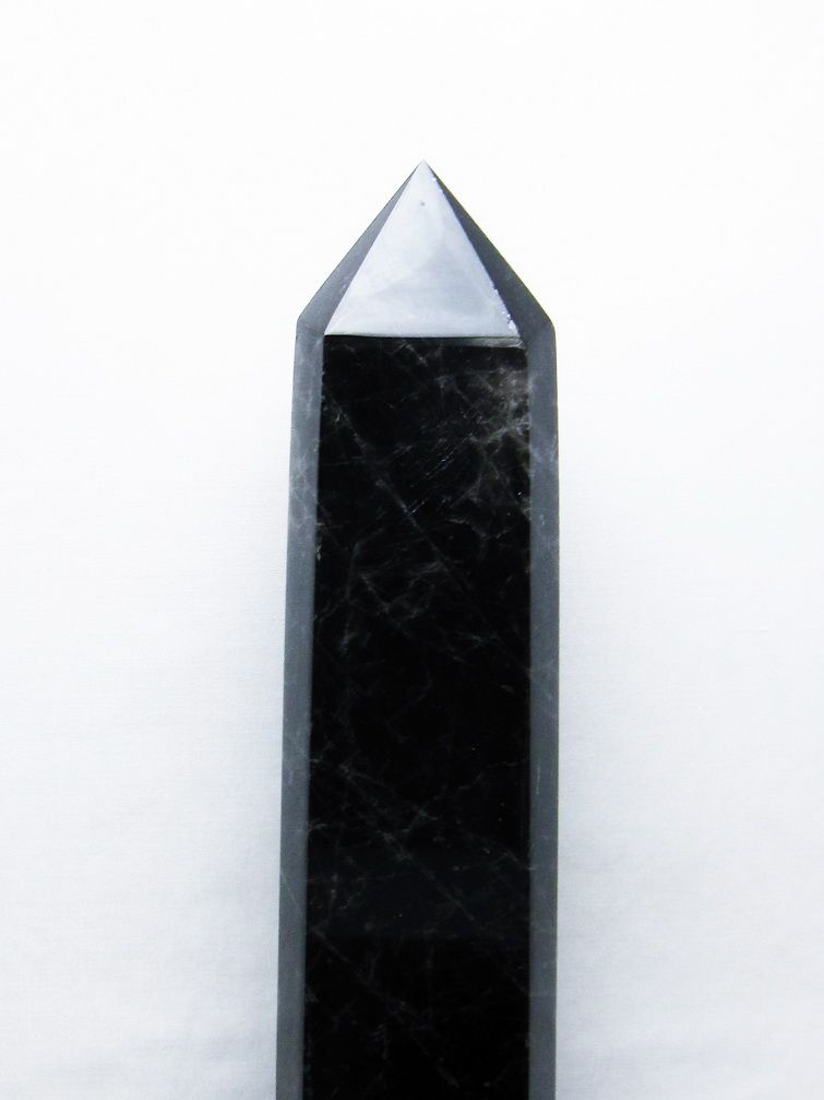 2.5Kg モリオン 純天然 黒水晶 六角柱[T43-8281] 2枚目
