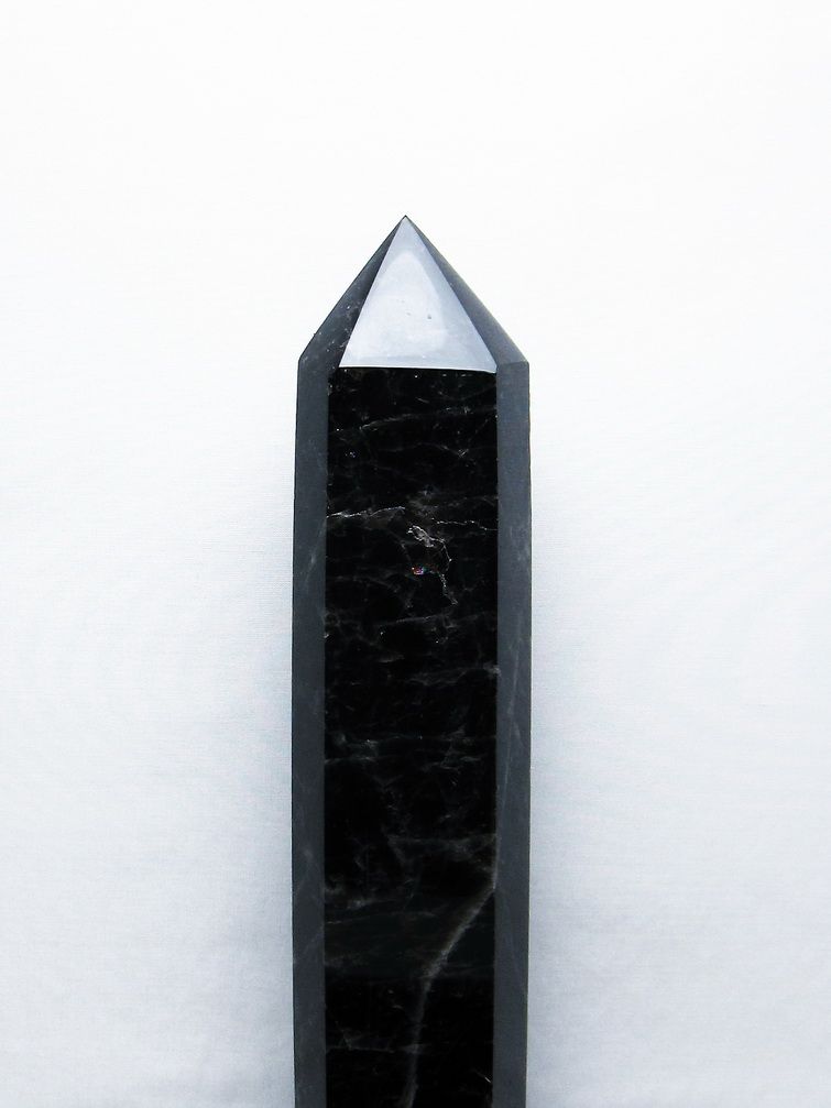 2.4Kg モリオン 純天然 黒水晶 六角柱[T43-8284] 2枚目