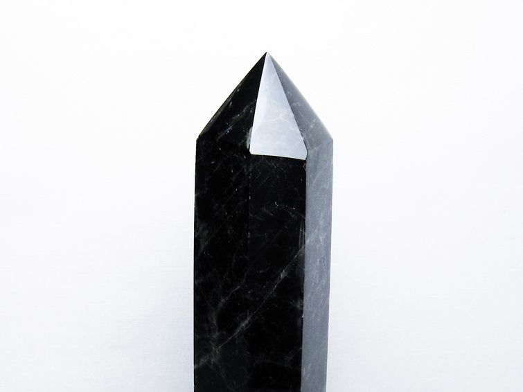 2.4Kg モリオン 純天然 黒水晶 六角柱[T43-8284] 3枚目