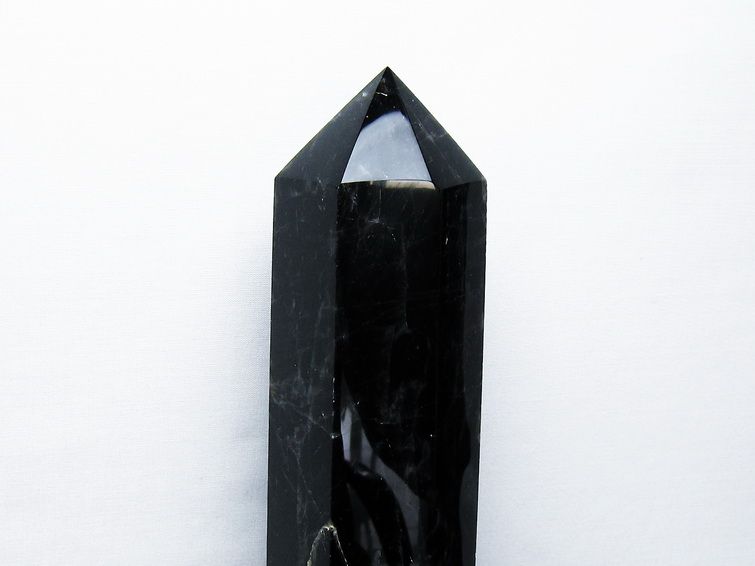 2.2Kg モリオン 純天然 黒水晶 六角柱[T43-8286] 3枚目