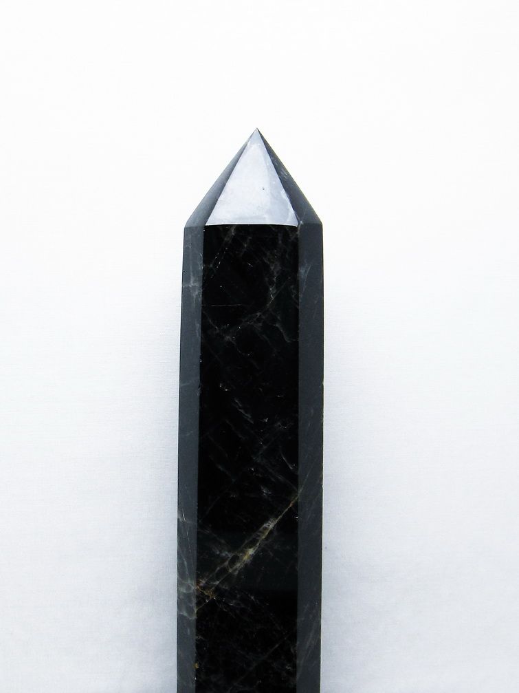 2.1Kg モリオン 純天然 黒水晶 六角柱[T43-8294] 2枚目