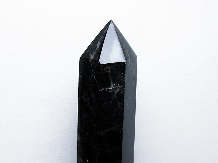 2.1Kg モリオン 純天然 黒水晶 六角柱[T43-8294] 3枚目