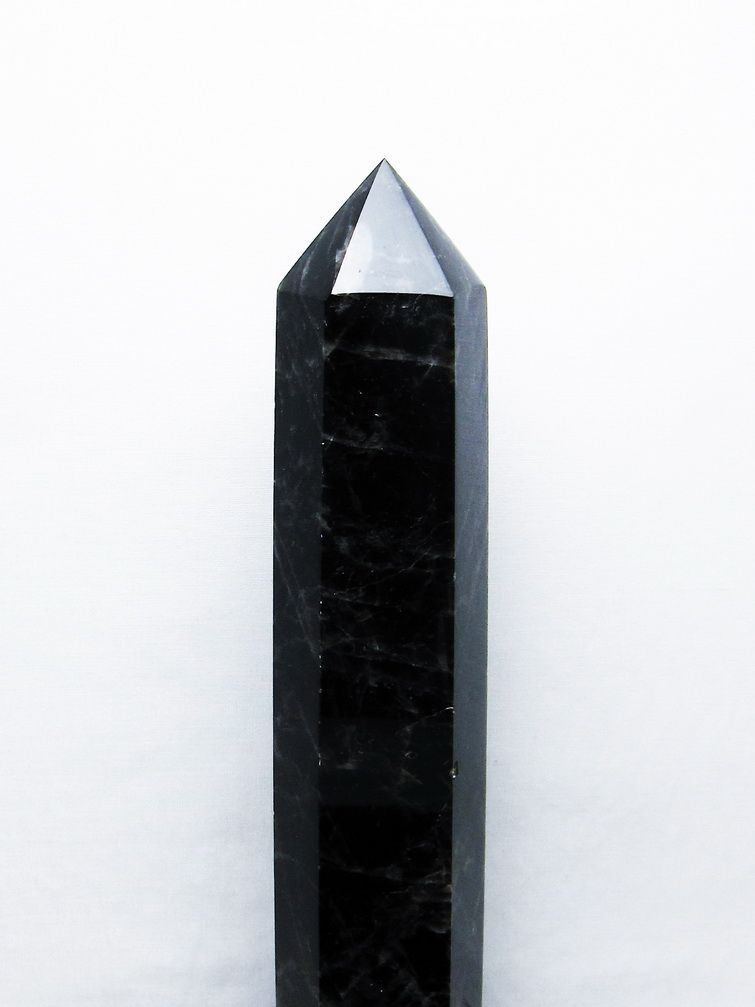 2.1Kg モリオン 純天然 黒水晶 六角柱[T43-8295] 2枚目