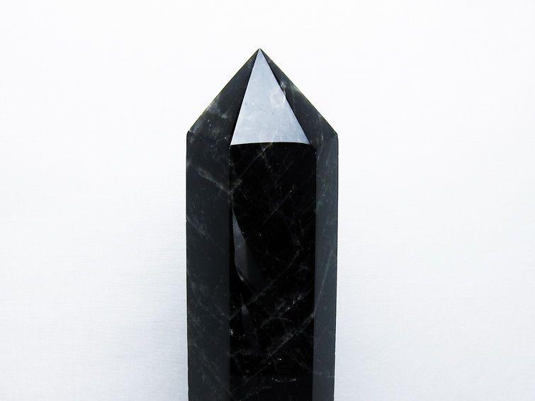 2.1Kg モリオン 純天然 黒水晶 六角柱[T43-8295] 3枚目