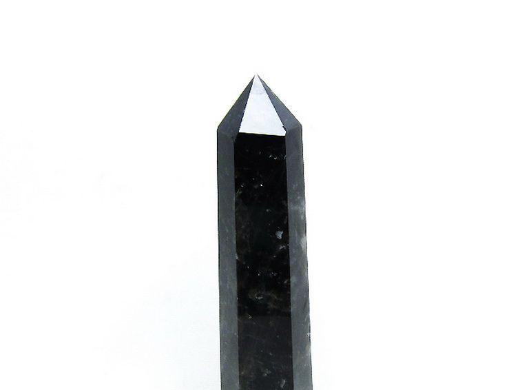 モリオン 純天然 黒水晶 六角柱[t43-8338]