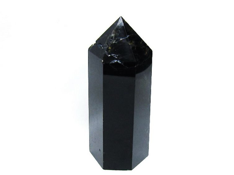 モリオン 純天然 黒水晶 六角柱[T43-8372] 1枚目