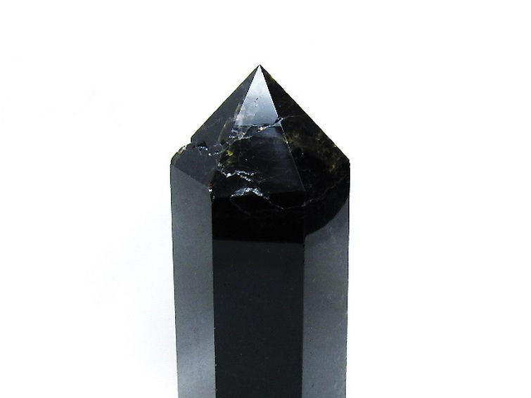 モリオン 純天然 黒水晶 六角柱[T43-8372] 2枚目