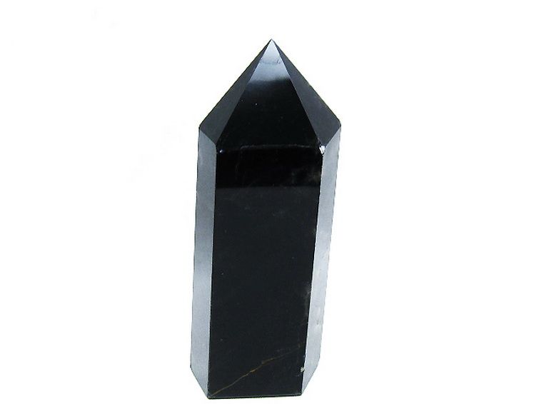 モリオン 純天然 黒水晶 六角柱[T43-8377] 1枚目