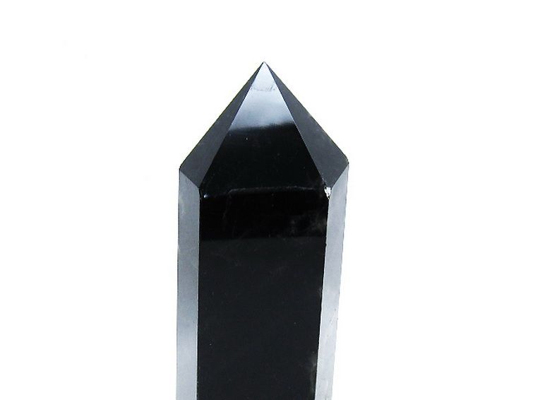 モリオン 純天然 黒水晶 六角柱[T43-8377] 2枚目