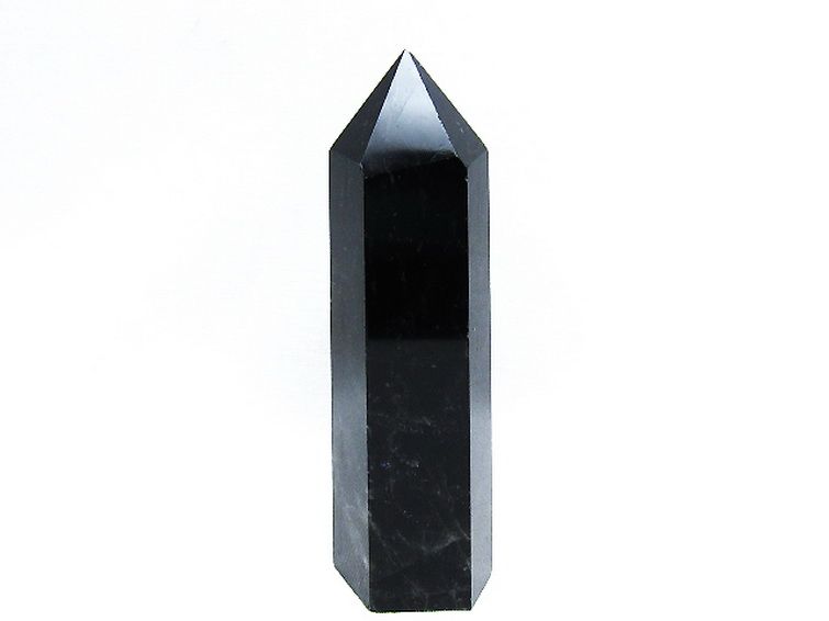 モリオン 純天然 黒水晶 六角柱[T43-8390] 1枚目