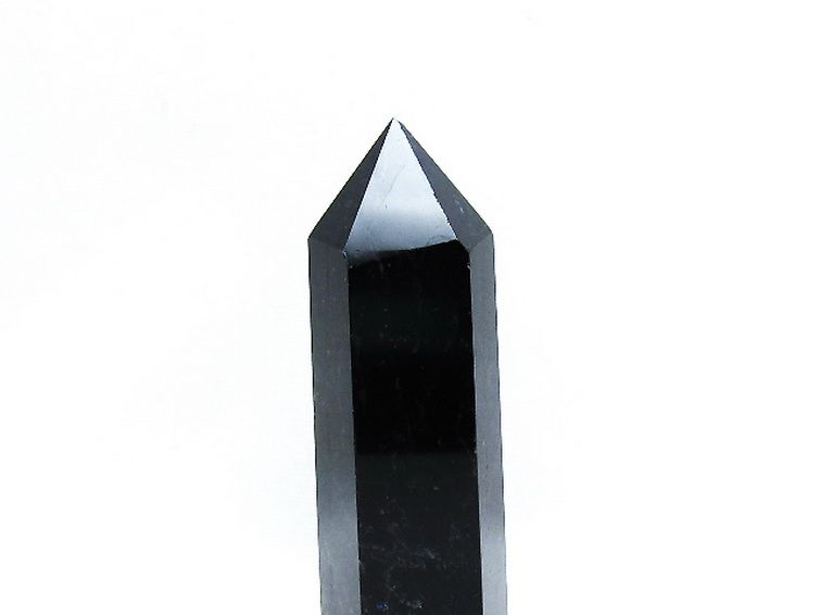 モリオン 純天然 黒水晶 六角柱[T43-8390] 2枚目