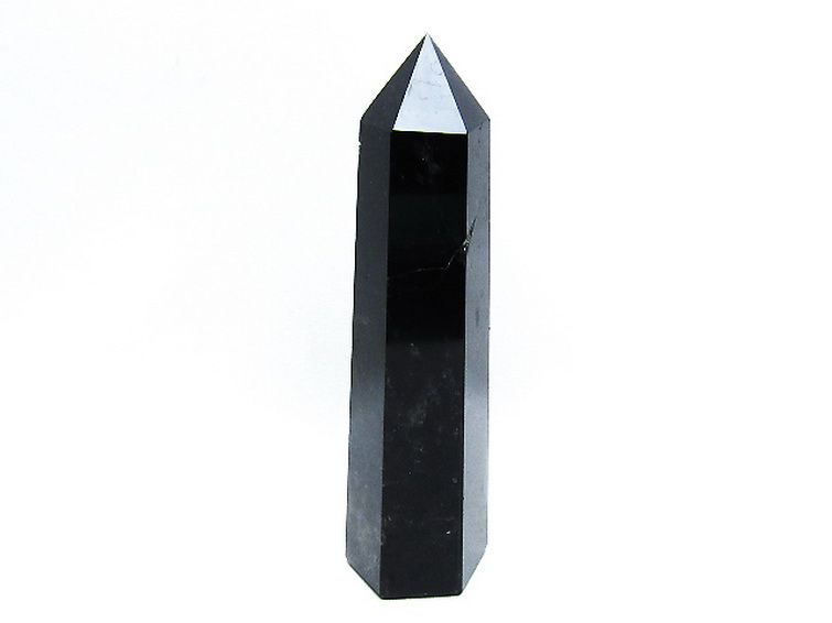 モリオン 純天然 黒水晶 六角柱[T43-8396] 1枚目