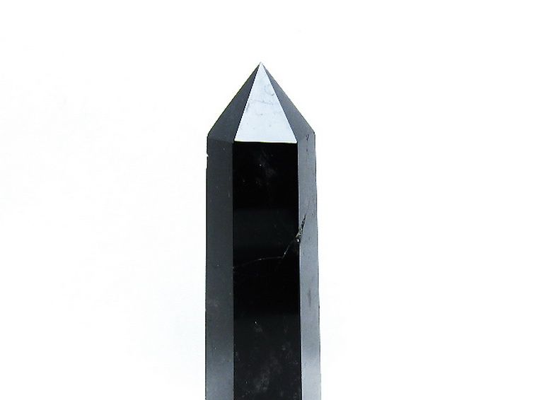 モリオン 純天然 黒水晶 六角柱[T43-8396] 2枚目