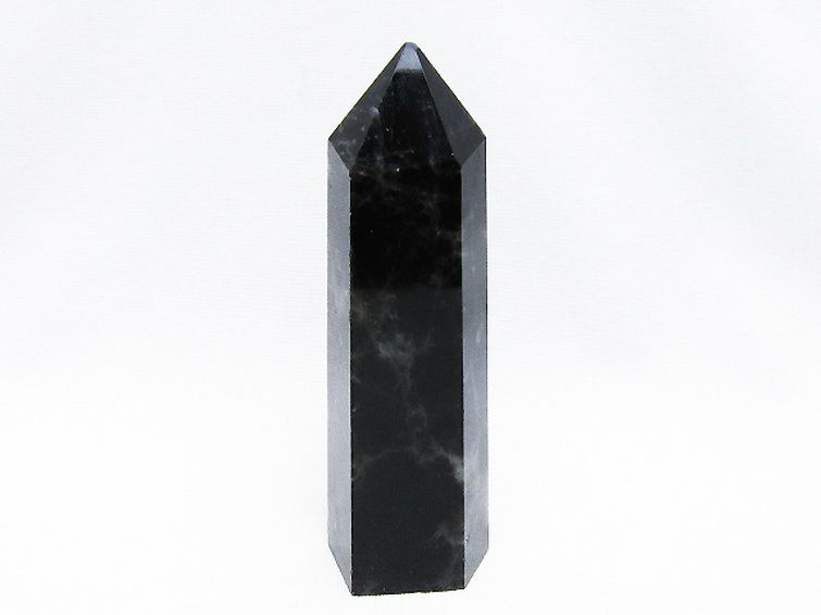 ★特選オンリー１★破邪✴魔除け【黒水晶♠レムリアンシード水晶六角柱】P付き♥ モリオン 純天然 黒水晶 六角柱 [t43-8788]