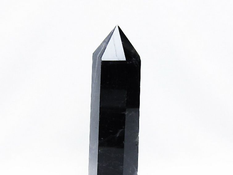 ✳️限定品✨漆黒の超極大ポイント✨超極上の逸品☆モリオン六角柱 天然石 原石 置物 モリオン 純天然 黒水晶 六角柱[t43-8515]