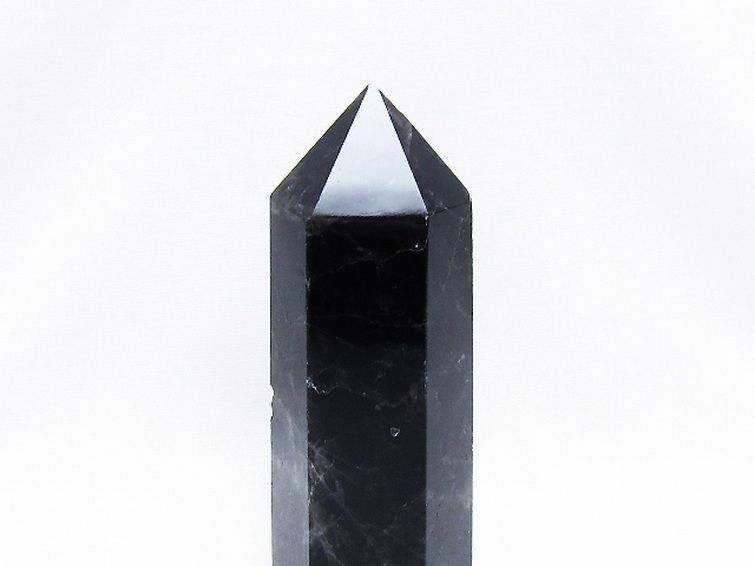 ☆コロパル☆様高品質モリオン六角柱タワー♡ポイントBIG サイズ虹No.1574 モリオン 純天然 黒水晶 六角柱 [t43-8539]
