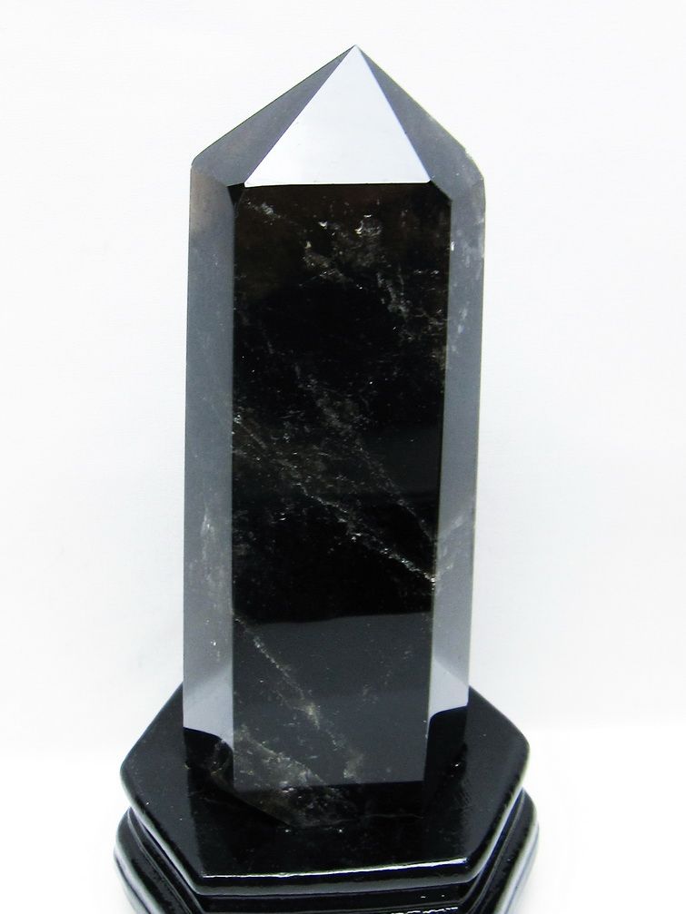 1.5Kg モリオン 純天然 黒水晶 六角柱[T43-8609] 1枚目