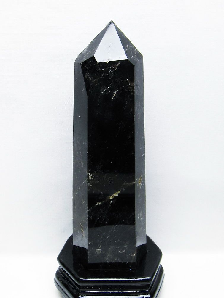 2Kg モリオン 純天然 黒水晶 六角柱[T43-8615] 1枚目