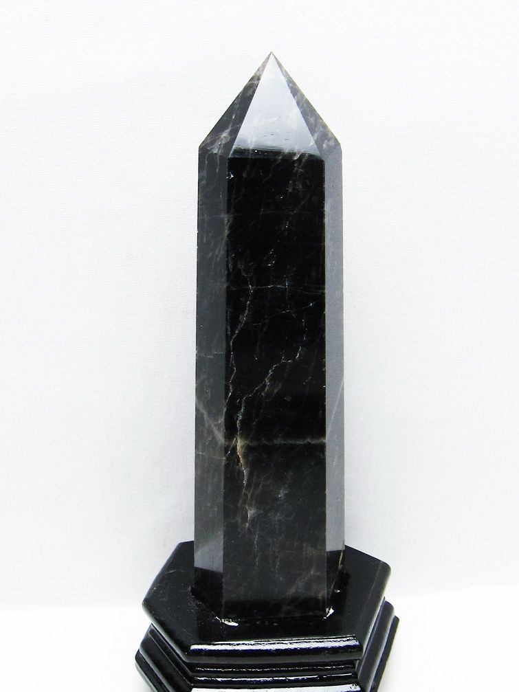 モリオン 純天然 黒水晶 六角柱 [t43-8632] 1枚目