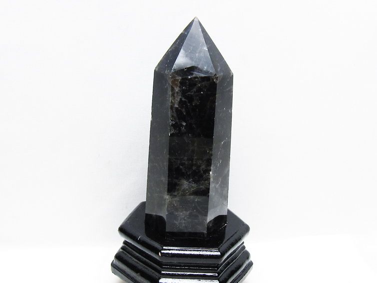 モリオン 純天然 黒水晶 六角柱 [t43-8639] 1枚目