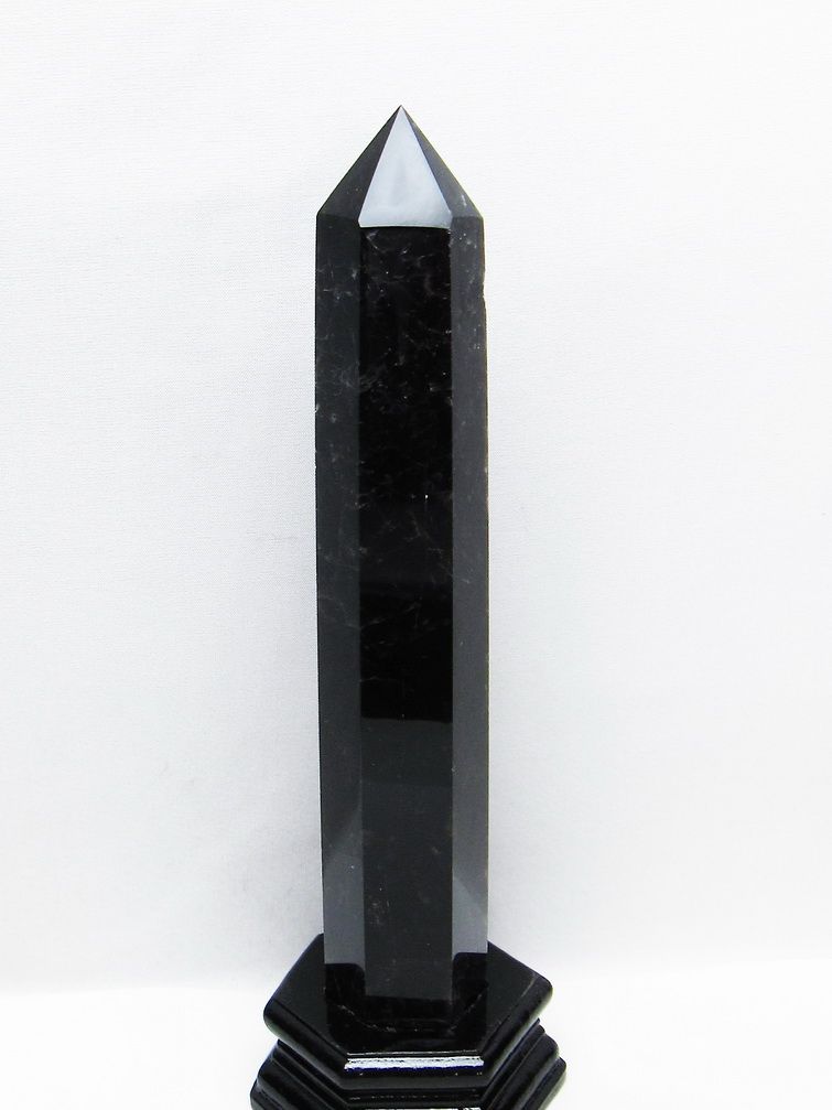 モリオン 純天然 黒水晶 六角柱 [t43-8652] 1枚目