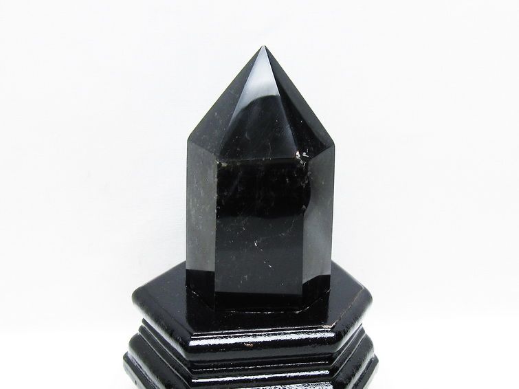 モリオン 純天然 黒水晶 六角柱 [t43-8656] 1枚目