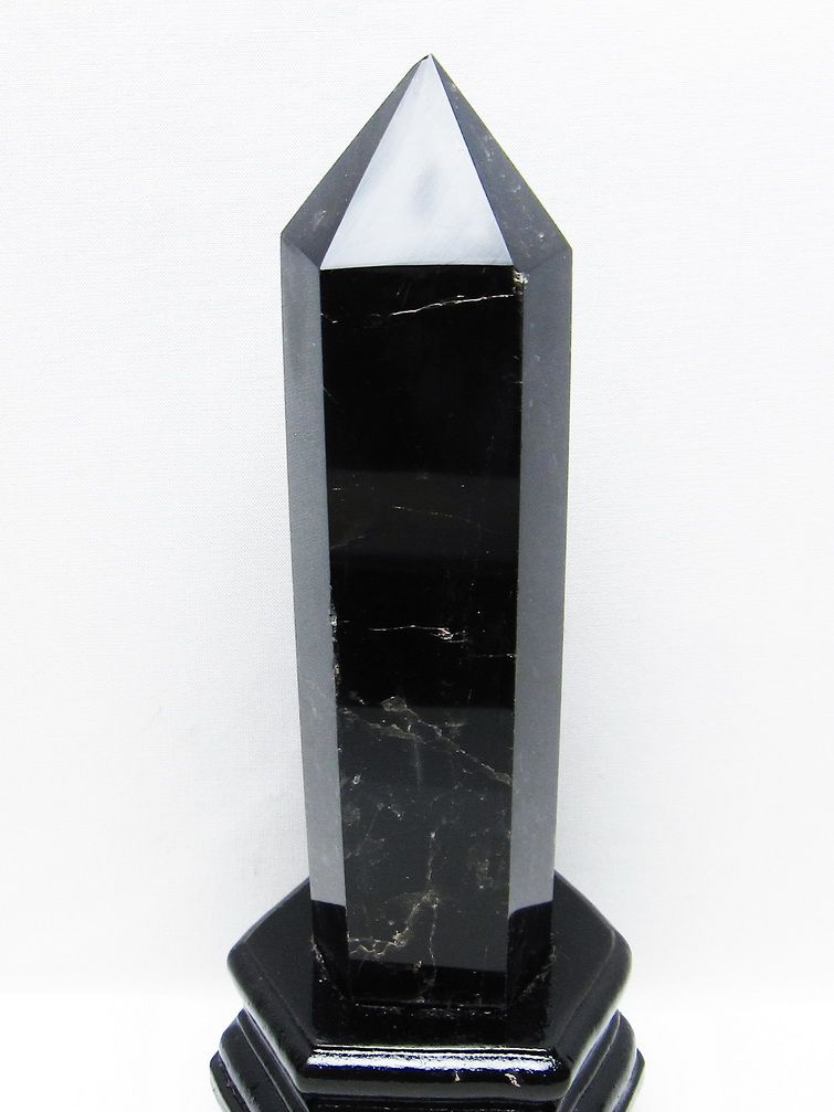 モリオン 純天然 黒水晶 六角柱 [t43-8660] 1枚目