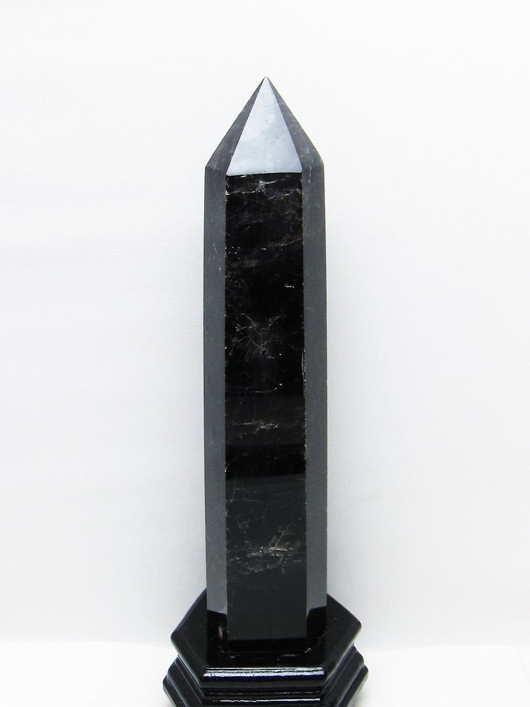 1.5Kg モリオン 純天然 黒水晶 六角柱 [t43-8685] 1枚目