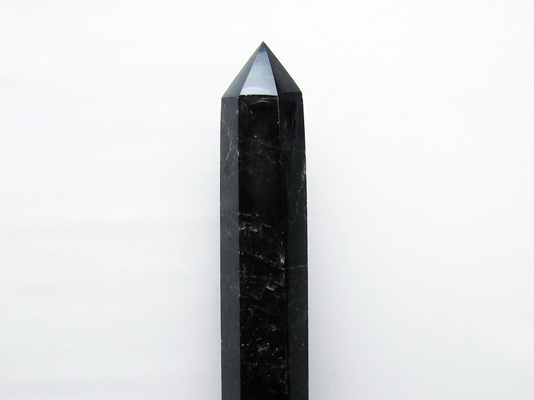 2.4Kg モリオン 純天然 黒水晶 六角柱 [t43-8703] 2枚目