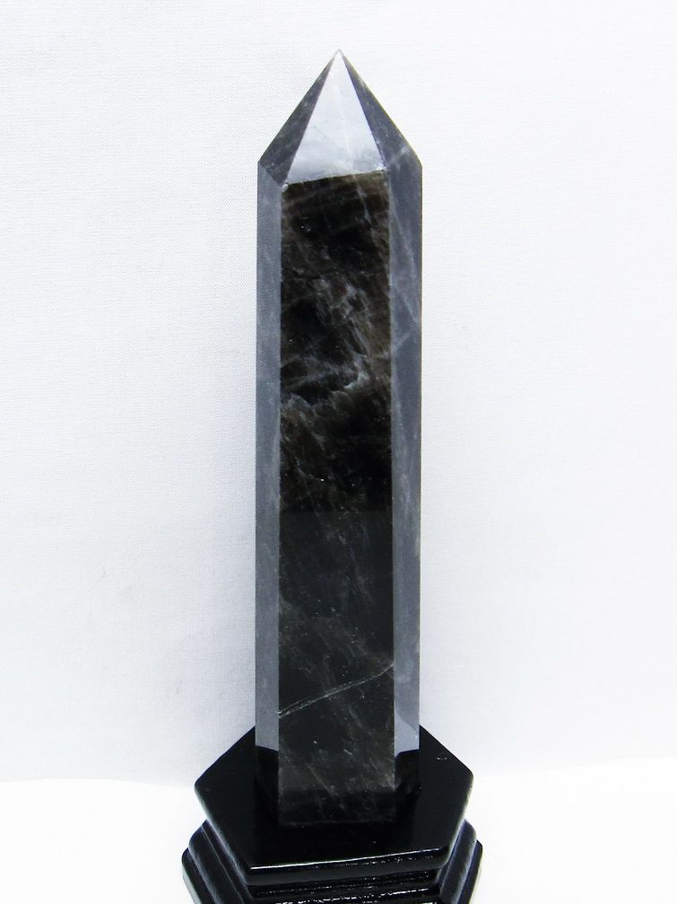 モリオン 純天然 黒水晶 六角柱 [t43-8766] 1枚目