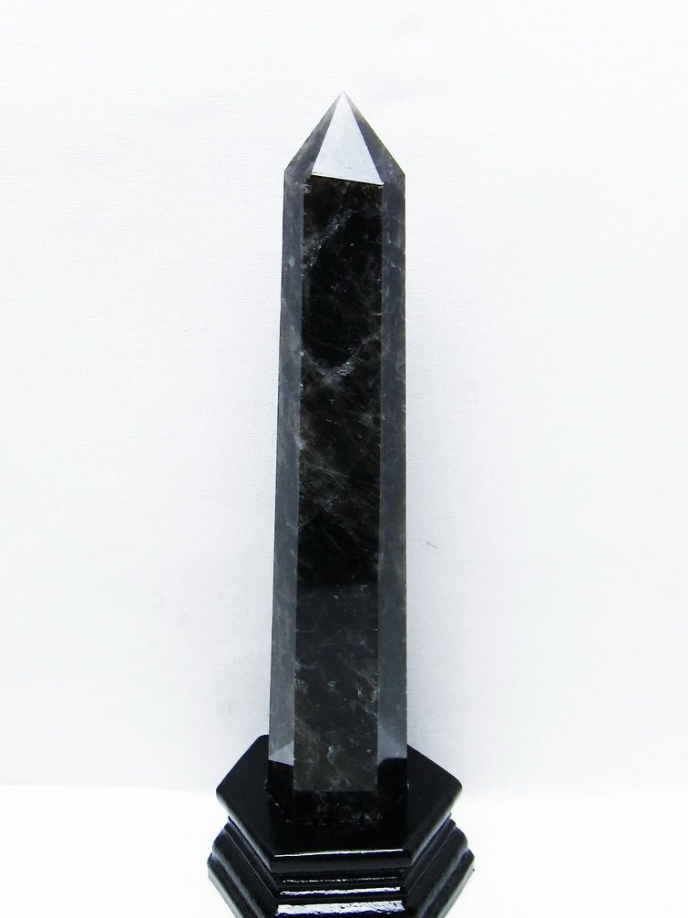 モリオン 純天然 黒水晶 六角柱 [t43-8767] 1枚目