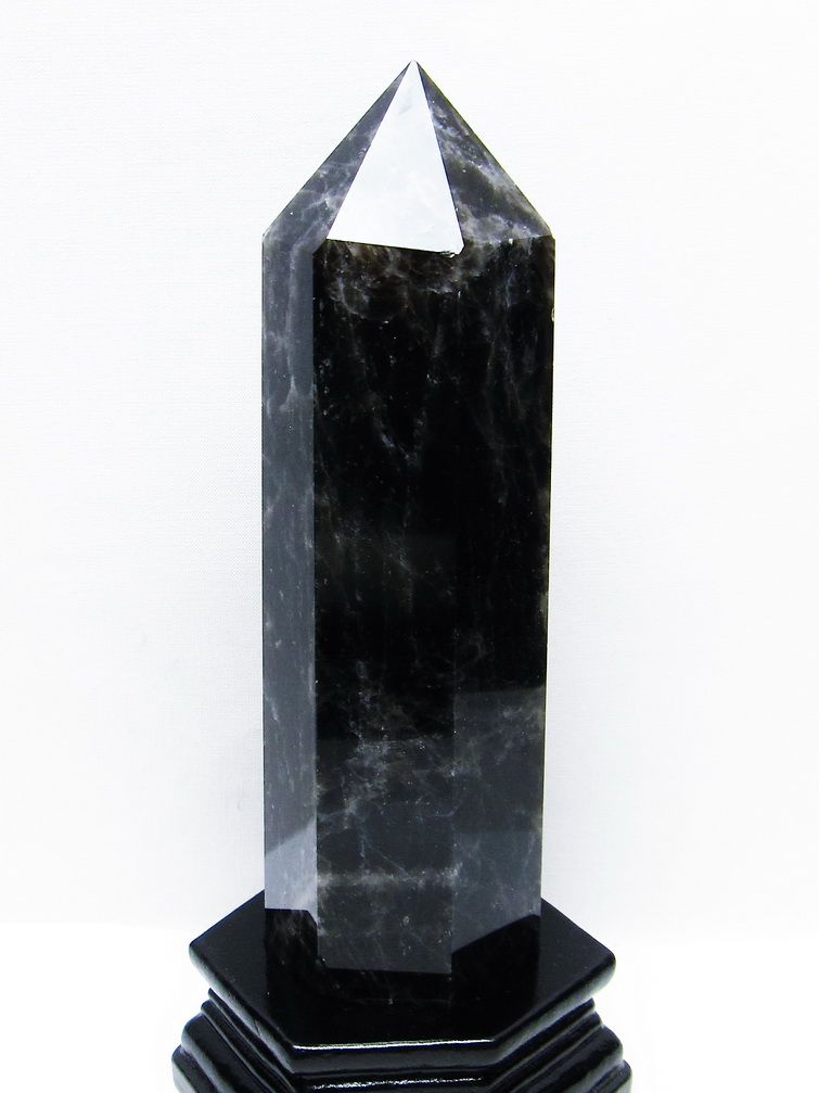 モリオン 純天然 黒水晶 六角柱 [t43-8785] 1枚目