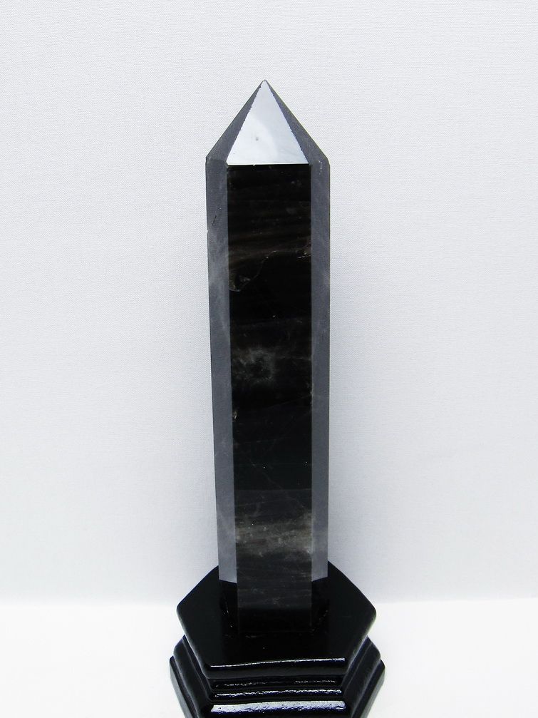 モリオン 純天然 黒水晶 六角柱 [t43-8859] 1枚目