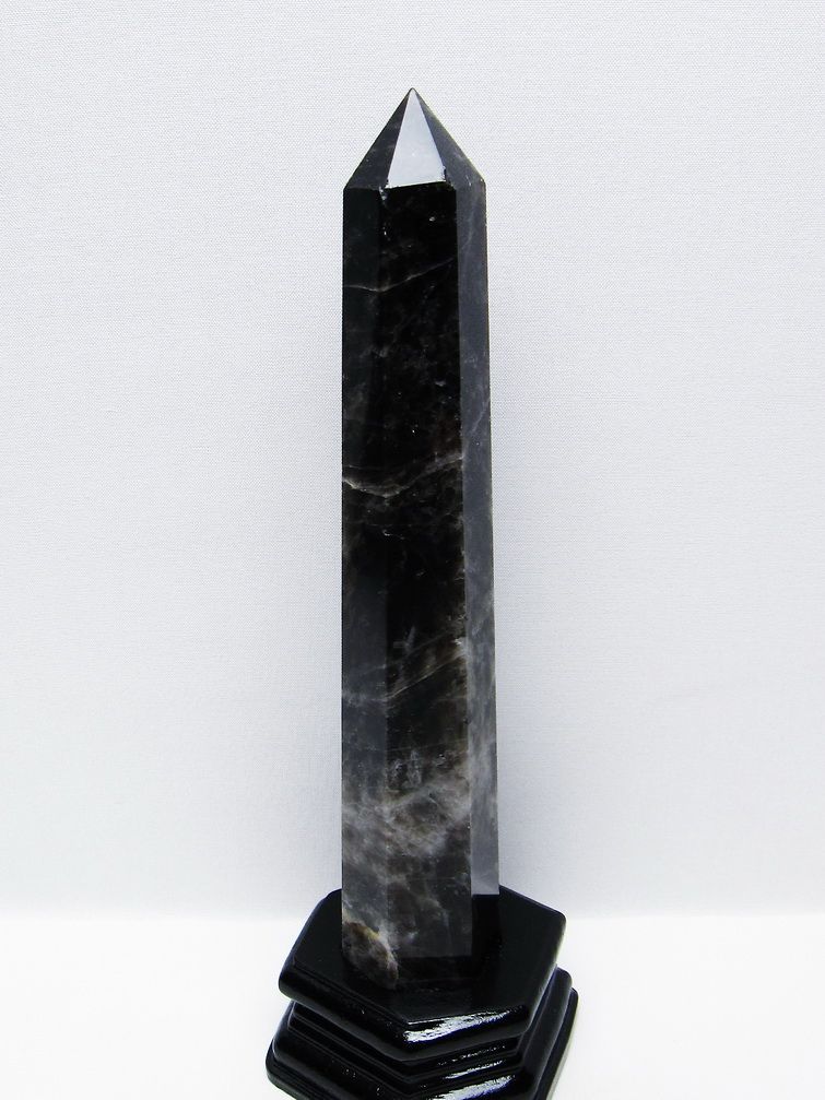 モリオン 純天然 黒水晶 六角柱 [t43-8862] 1枚目