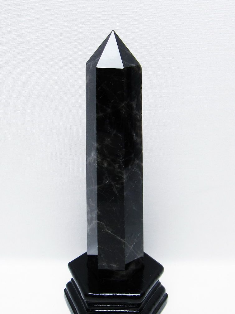 モリオン 純天然 黒水晶 六角柱 [t43-8865] 1枚目