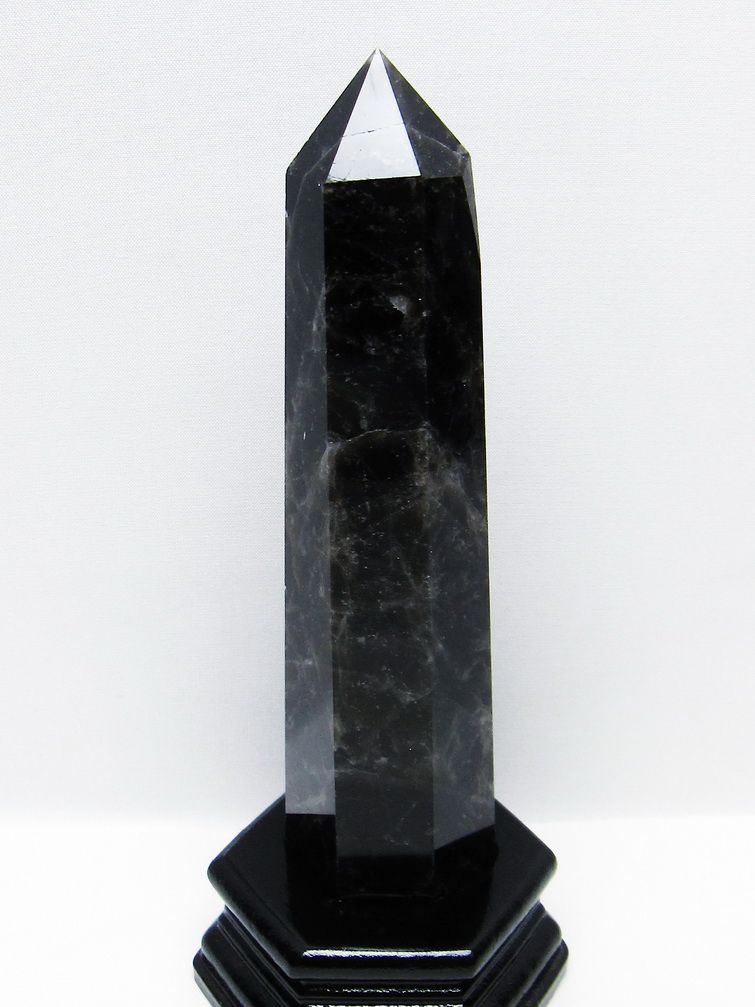 モリオン 純天然 黒水晶 六角柱 [t43-8866] 1枚目