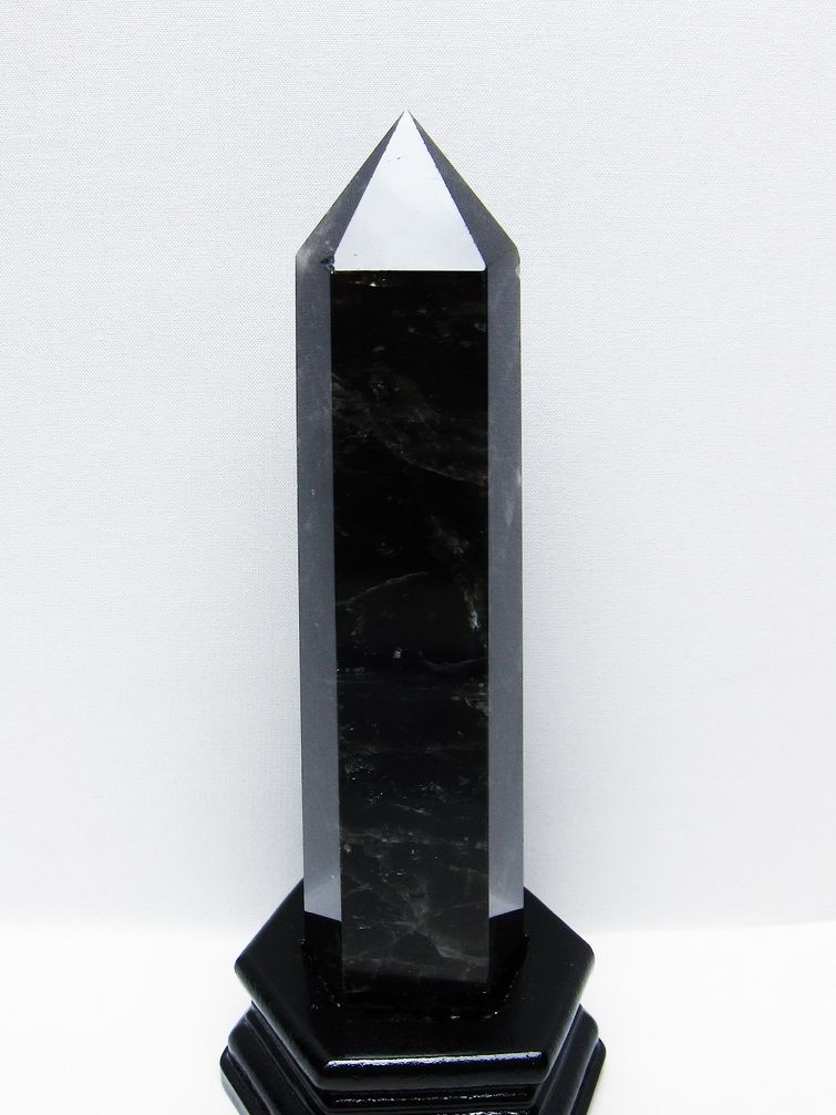 モリオン 純天然 黒水晶 六角柱 [t43-8877] 1枚目