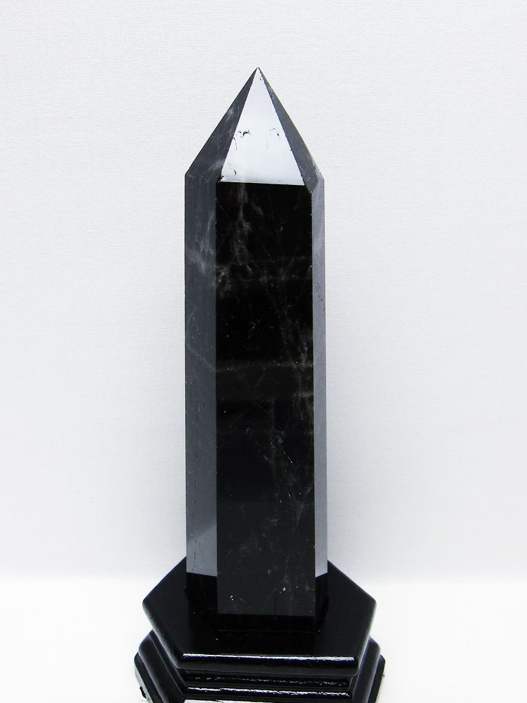 モリオン 純天然 黒水晶 六角柱 [t43-8889] 1枚目