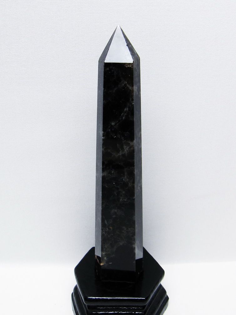 モリオン 純天然 黒水晶 六角柱 [t43-8891] 1枚目