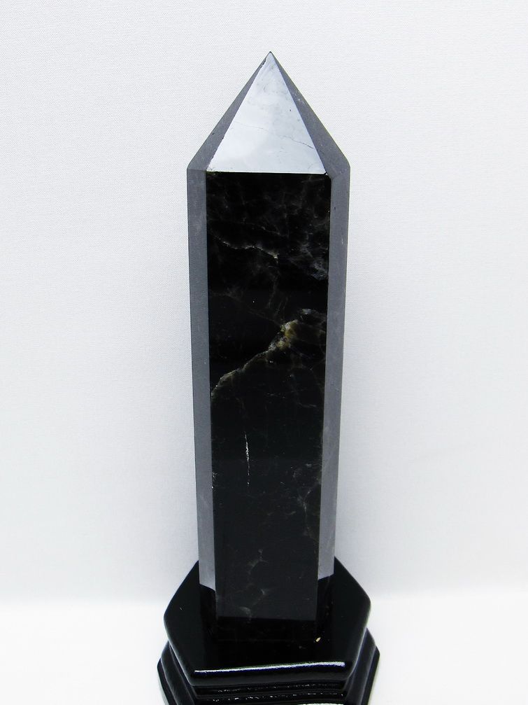1.1Kg モリオン 純天然 黒水晶 六角柱 [t43-8902] 1枚目