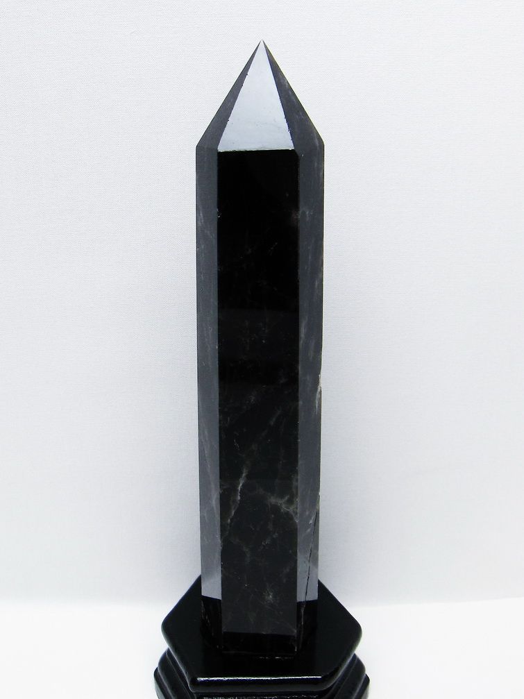 モリオン 純天然 黒水晶 六角柱 [t43-8904] 1枚目