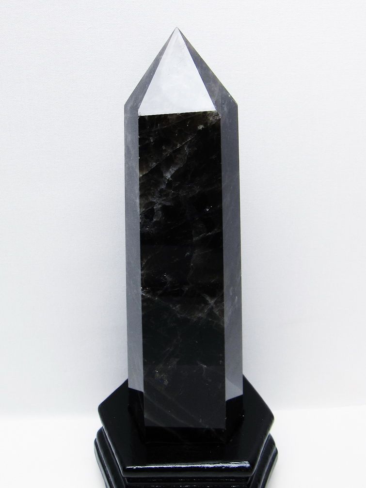 1.5Kg モリオン 純天然 黒水晶 六角柱 [t43-8909] 1枚目