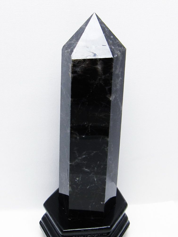 1.7Kg モリオン 純天然 黒水晶 六角柱 [t43-8913] 1枚目